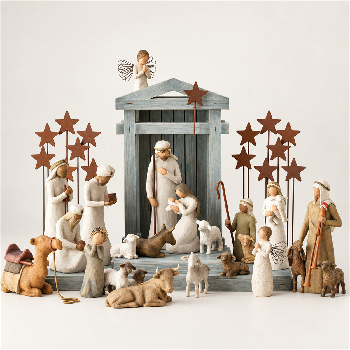 20 Piece Nativity Set – Handcrafted Nativity Scene for Christmas