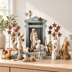 20 Piece Nativity Set – Handcrafted Nativity Scene for Christmas - in room