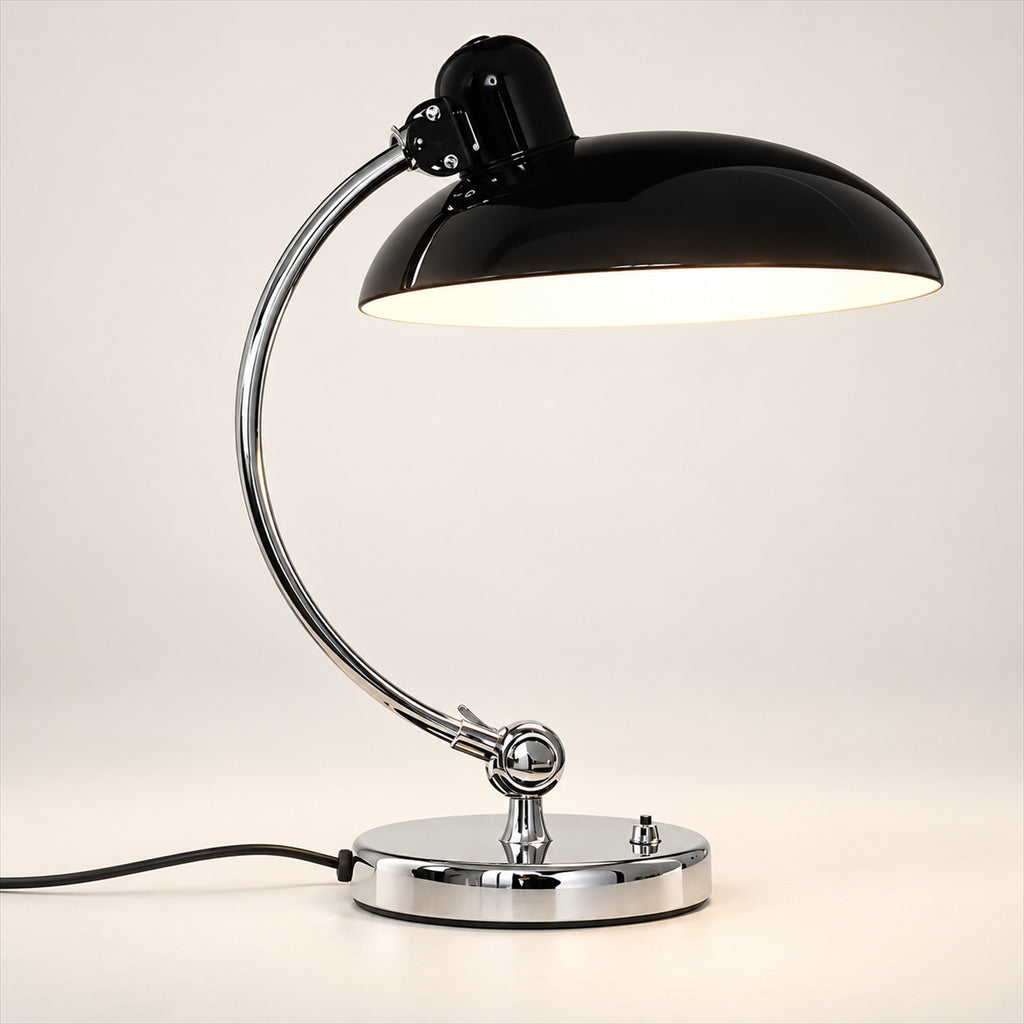 Adjustable Iron Dome Desk Lamp – E27 Socket, for Desks & Nightstands