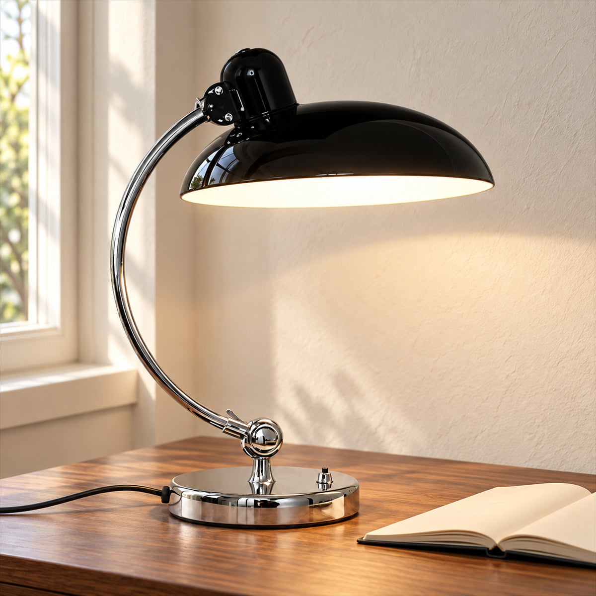 Adjustable Iron Dome Desk Lamp – E27 Socket, for Desks & Nightstands - in room