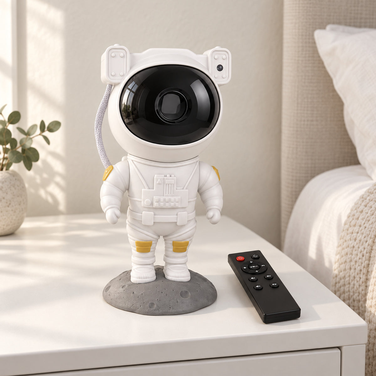 Astronaut Galaxy Projector Lamp – Starry Night Light for Bedroom - in room