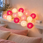 Battery Operated LED Ball Lights – Cordless, Festive Party Decor - in room