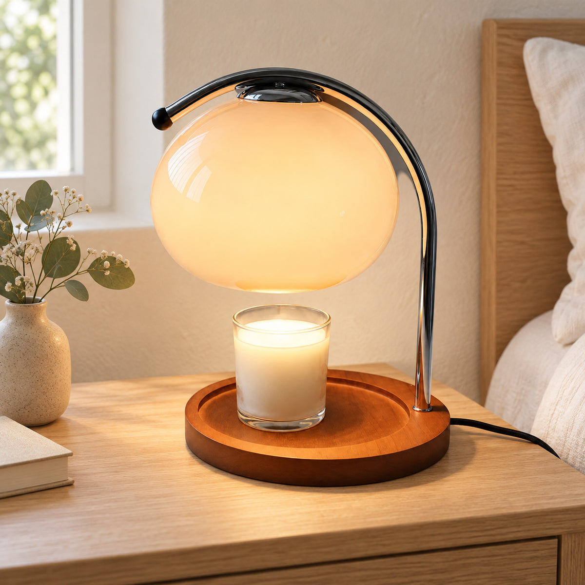 Candle Wax Warmer Lamp – Dimmer Switch, Flameless Home Fragrance - in room