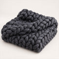 Chunky Knit Throw Blanket – Soft 100% Acrylic Yarn for Couch & Bed