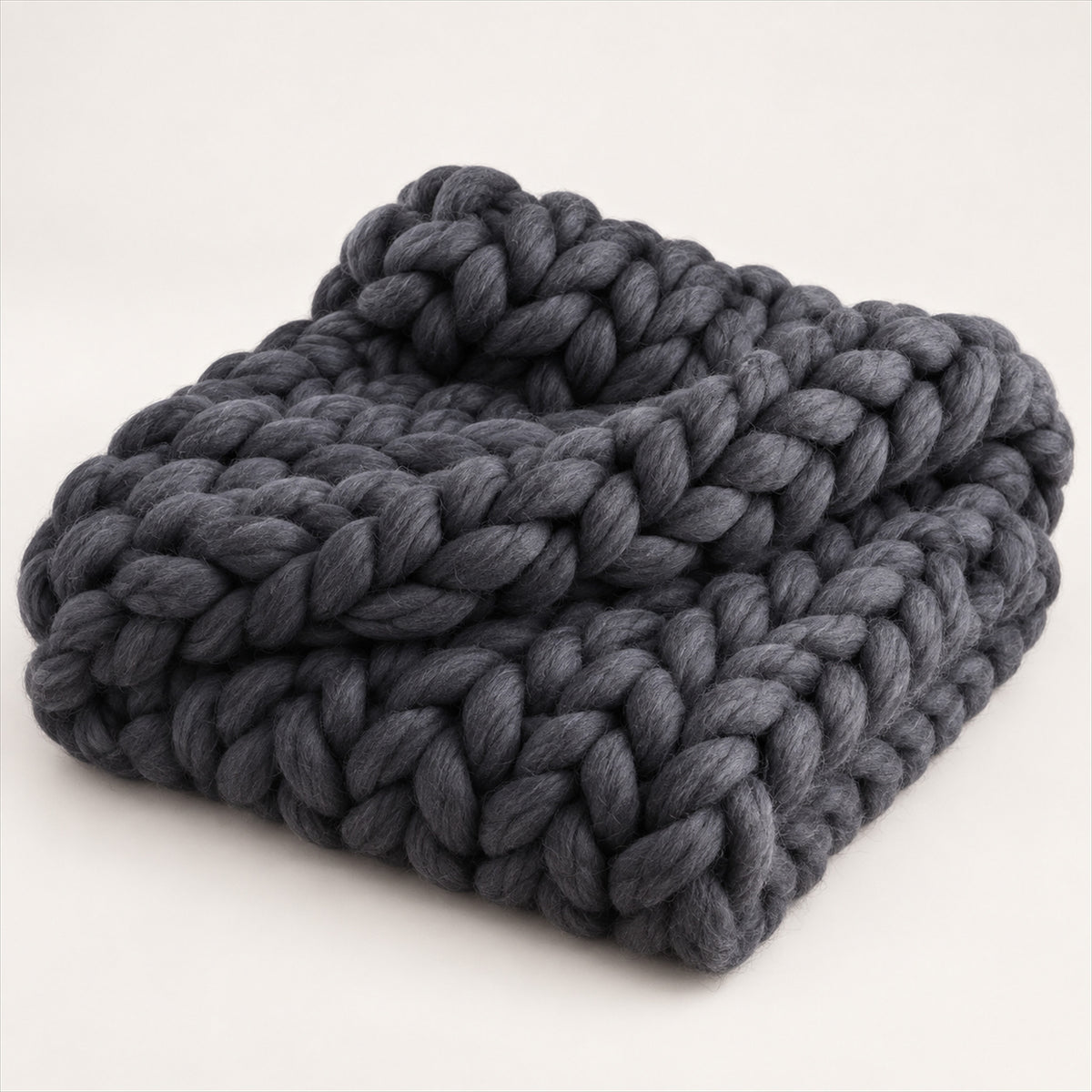 Chunky Knit Throw Blanket – Soft 100% Acrylic Yarn for Couch & Bed