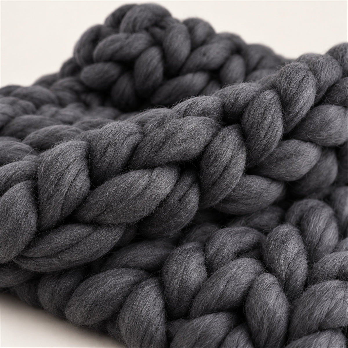 Chunky Knit Throw Blanket – Soft 100% Acrylic Yarn for Couch & Bed - detail