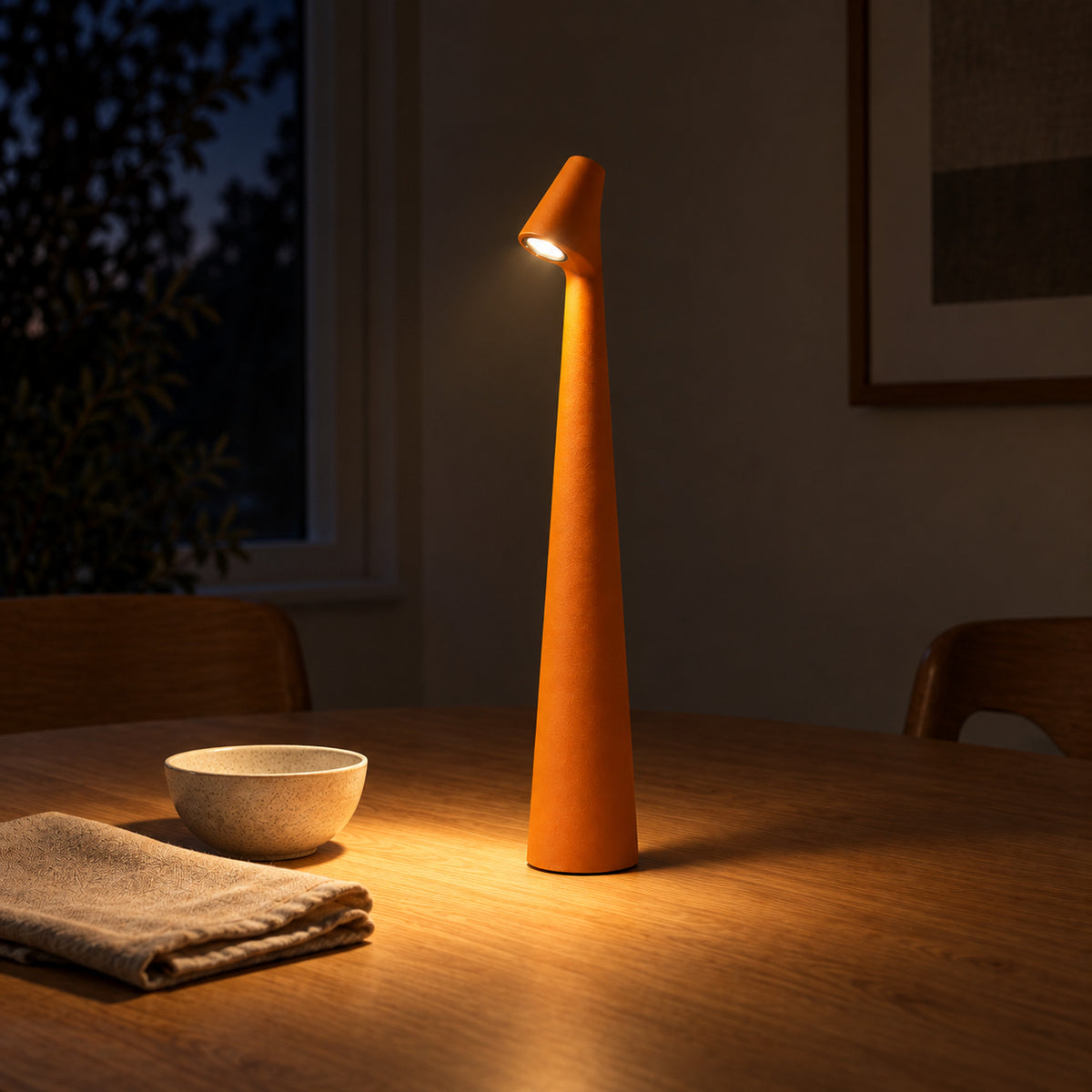 Cordless LED Table Lamp – USB Rechargeable Touch Dimmer for Any Room - in use