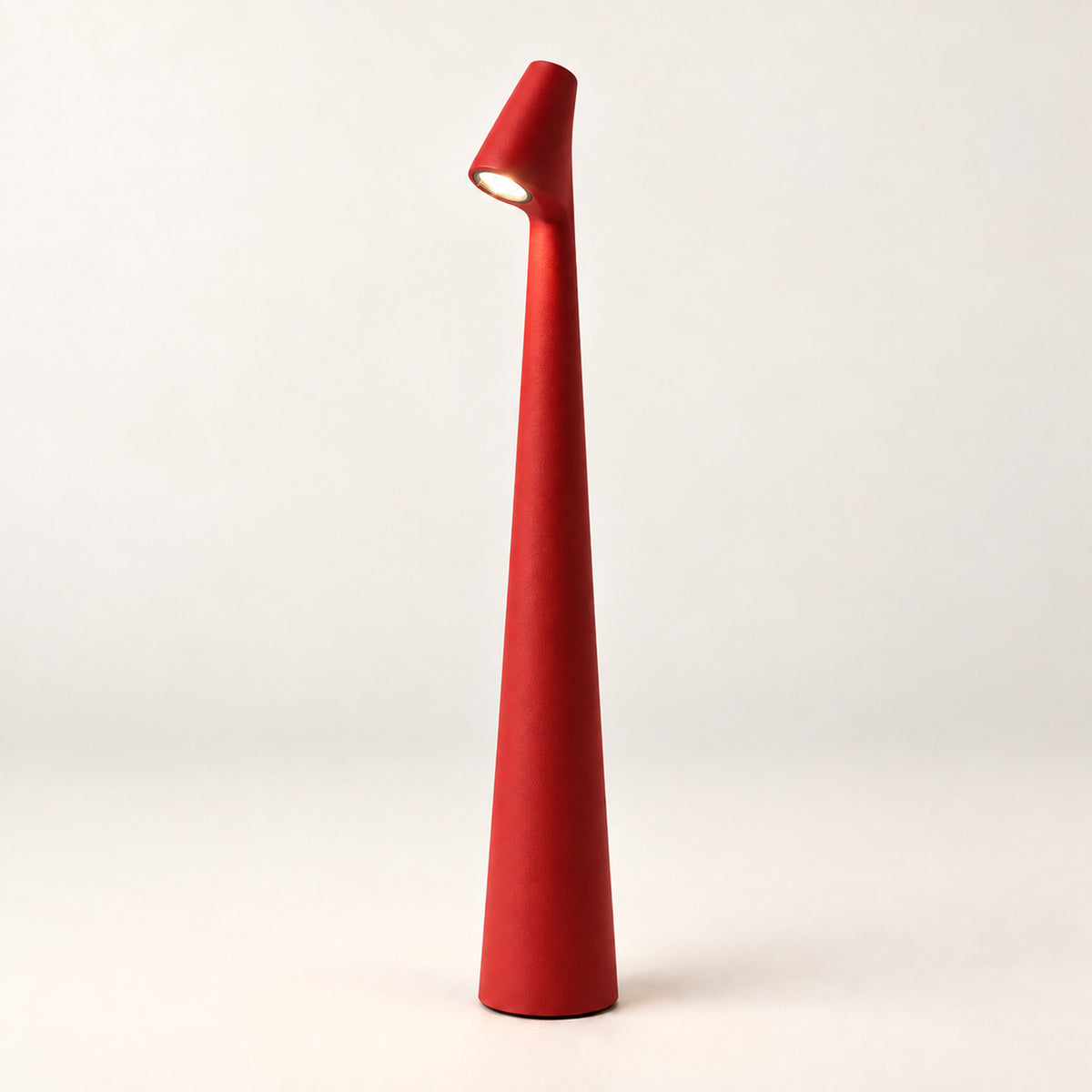 Cordless LED Table Lamp – USB Rechargeable Touch Dimmer for Any Room - Red