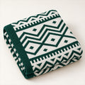 Decorative Throw Blanket, 5 Colors, 2 Sizes for Sofa or Bed - Dark Green