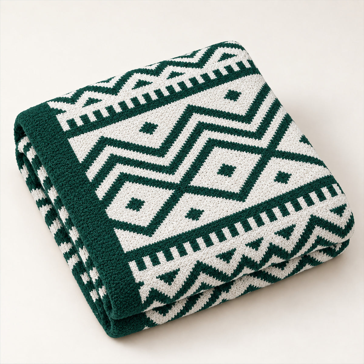 Decorative Throw Blanket – 5 Colors, 2 Sizes for Sofa or Bed - Dark Green