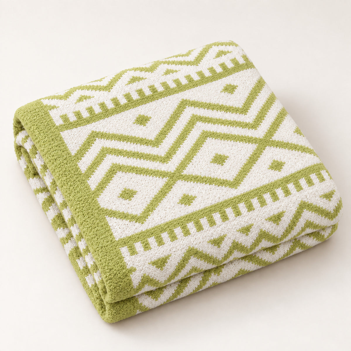 Decorative Throw Blanket – 5 Colors, 2 Sizes for Sofa or Bed - Matcha Green