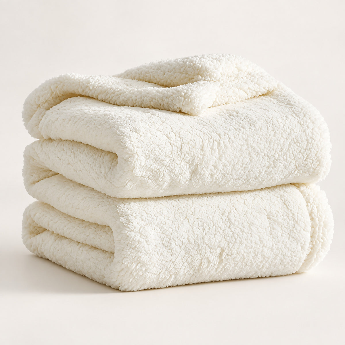 Double-Sided Sherpa Fleece Blanket – Reversible, Sofa & Bed Throw