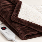 Electric Heated Flannel Blanket – 6-Setting Reversible Throw - detail