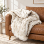 Faux Fur Throw Blanket – Plush 59x79 in, Sofa & Bed Accent - in room