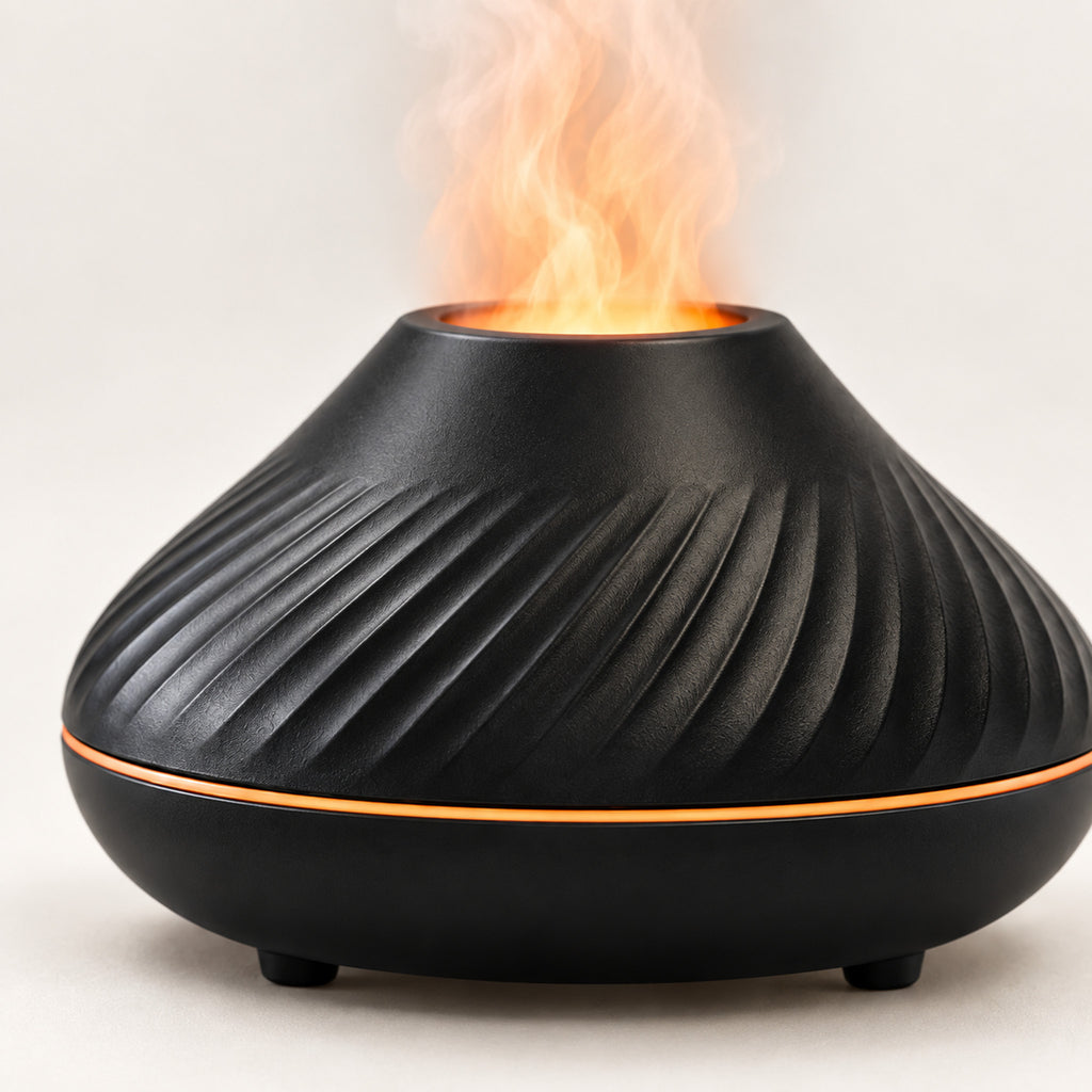 Flame Essential Oil Diffuser – USB-Powered LED Mist for Any Room - detail