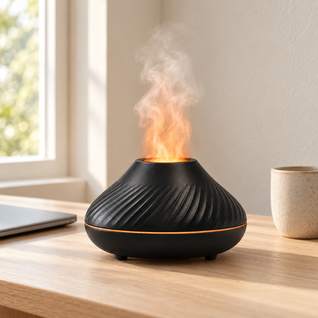 Flame Essential Oil Diffuser – USB-Powered LED Mist for Any Room - in room
