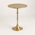 Gold Metal Side Table – All-Metal Design for Hallway or Bedroom