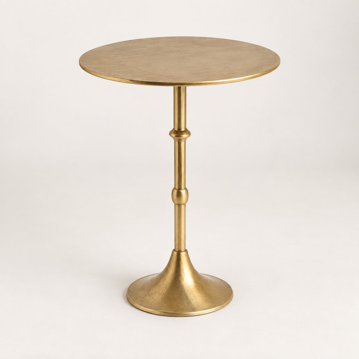 Gold Metal Side Table – All-Metal Design for Hallway or Bedroom