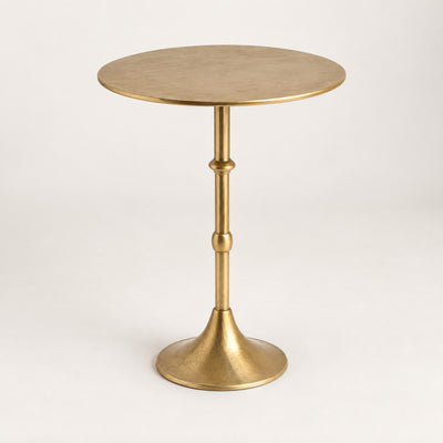 Gold Metal Side Table – All-Metal Design for Hallway or Bedroom