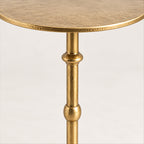 Gold Metal Side Table – All-Metal Design for Hallway or Bedroom - detail