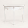 Half Moon Console Table – Antique White, French-Inspired Hallway Table