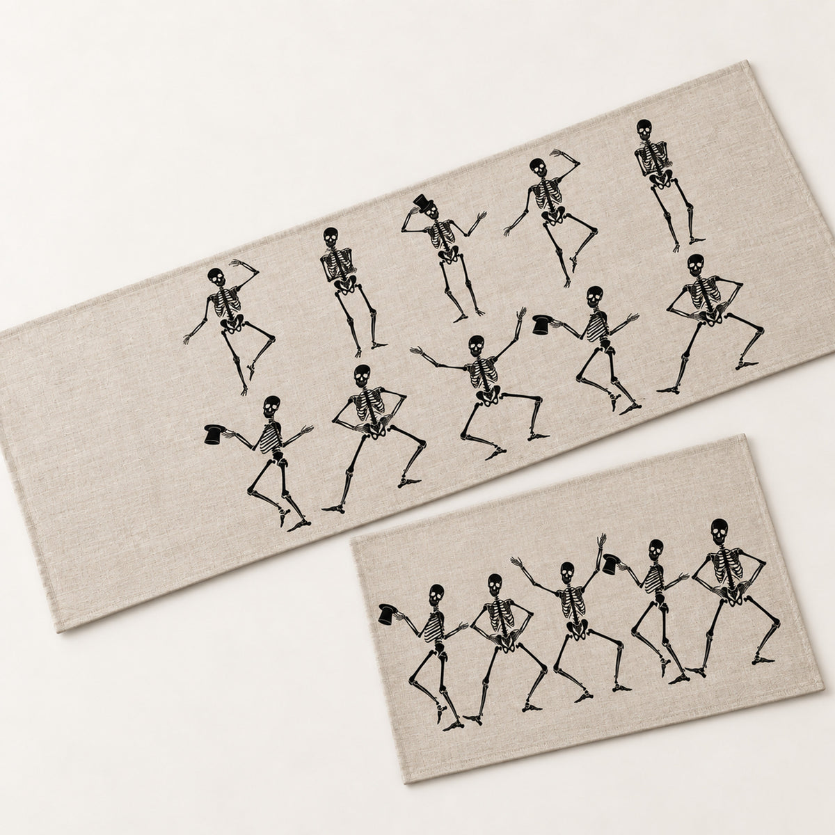 Holiday Table Runner – 13 Seasonal Prints, Festive Dining Décor - Bone