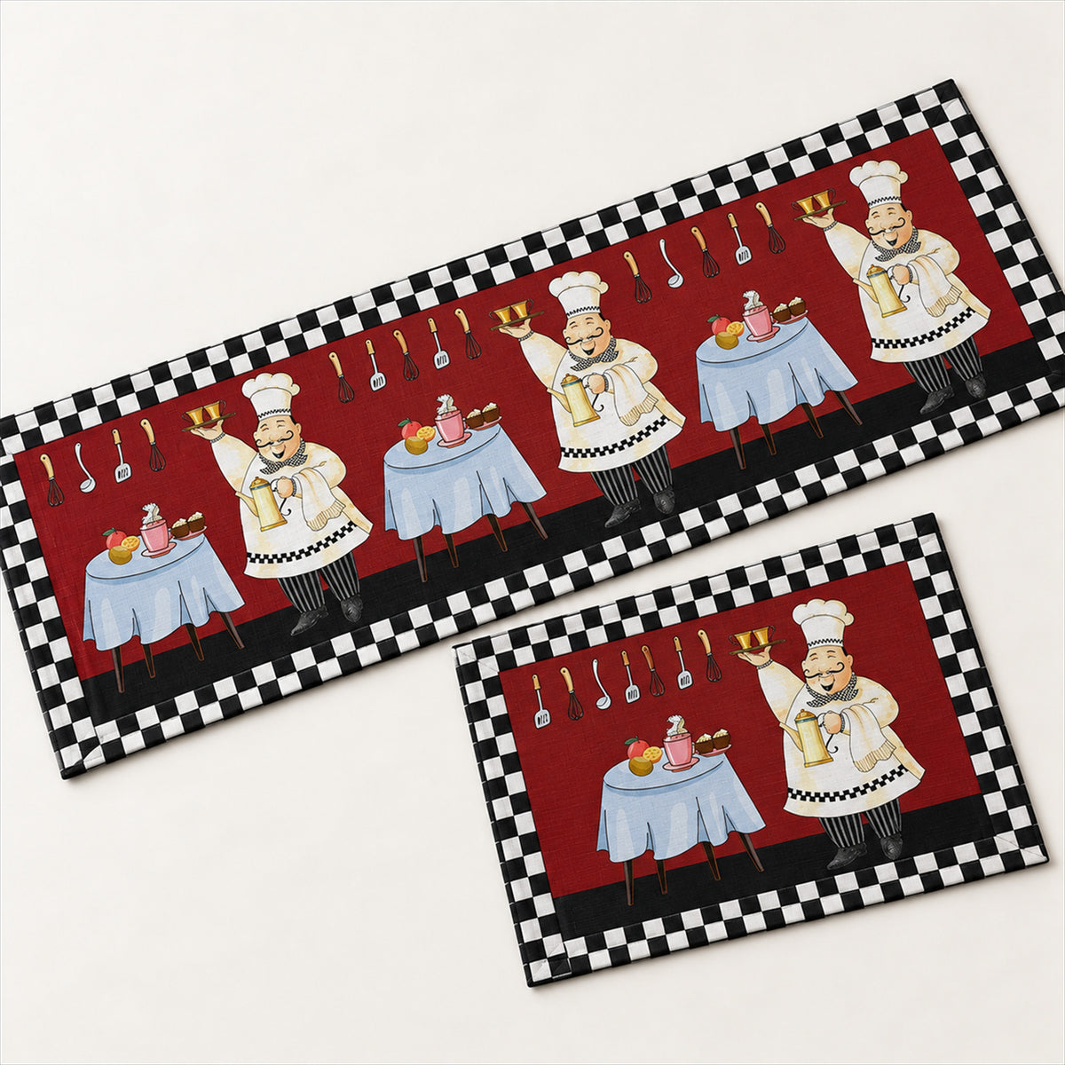Holiday Table Runner – 13 Seasonal Prints, Festive Dining Décor - Chef