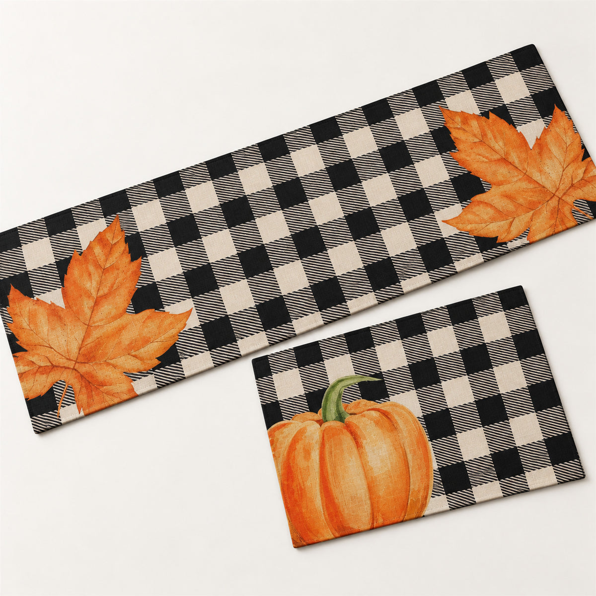 Holiday Table Runner – 13 Seasonal Prints, Festive Dining Décor - Maple Leaf