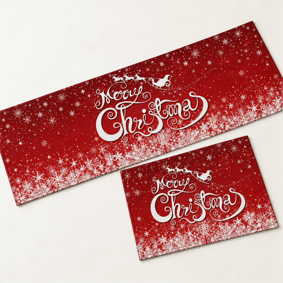 Holiday Table Runner – 13 Seasonal Prints, Festive Dining Décor - Merry Christmas