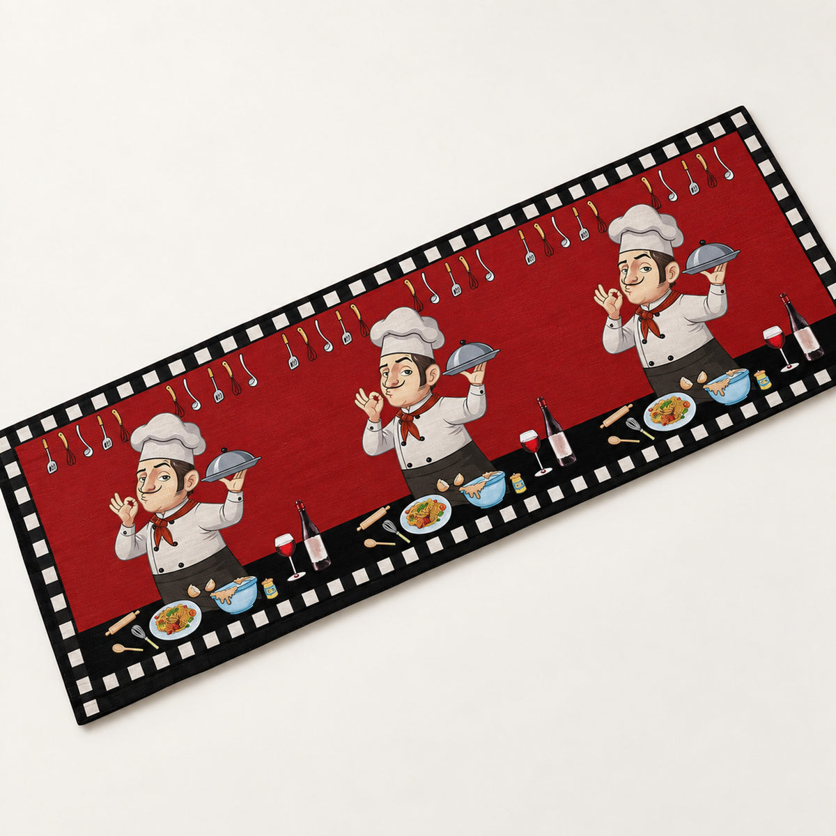 Holiday Table Runner, 7 Seasonal Prints, Festive Dining Décor - Chef Party