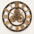 Industrial Gear Wall Clock – Silent 15.7in Analog for Home & Office