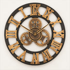 Industrial Gear Wall Clock – Silent 15.7in Analog for Home & Office