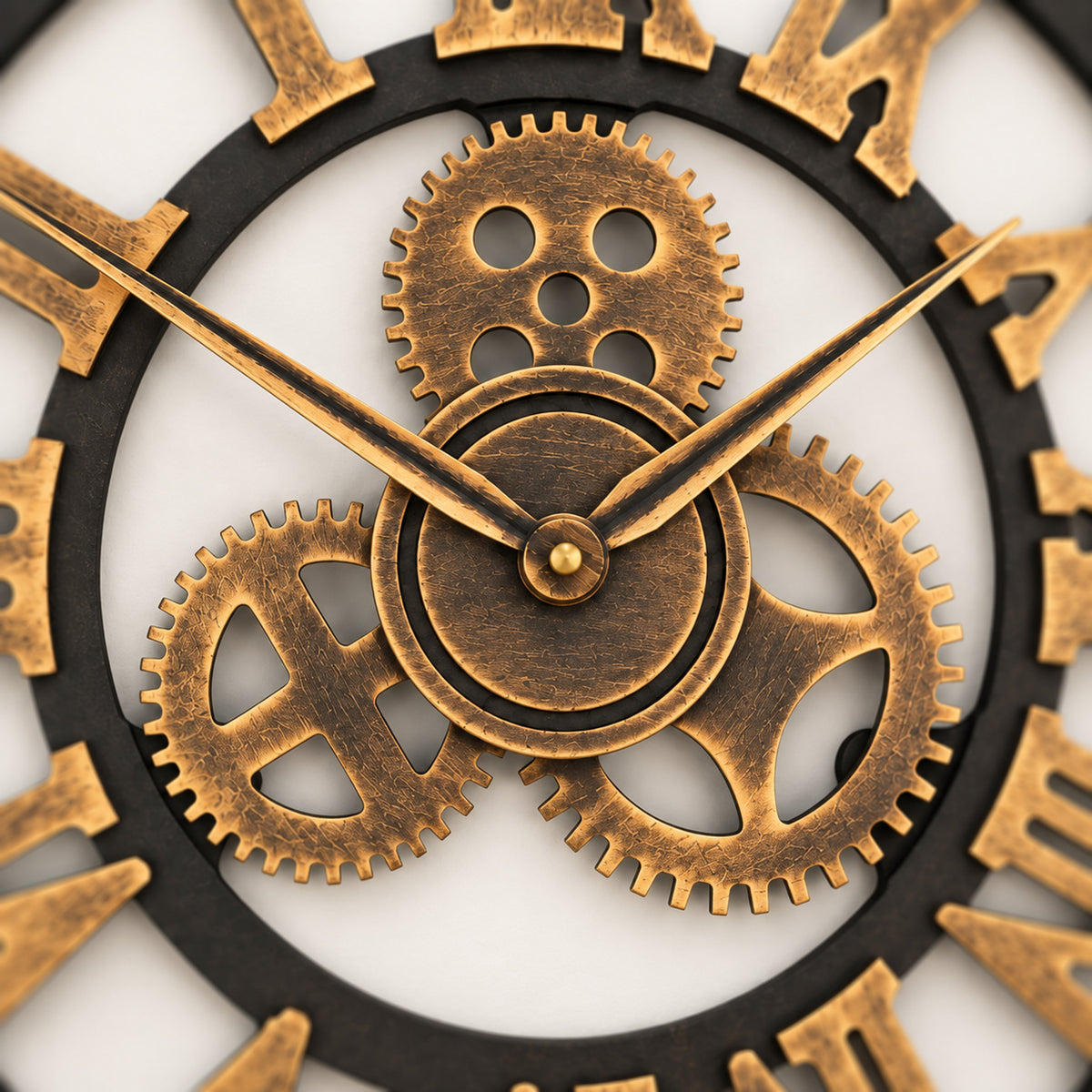 Industrial Gear Wall Clock – Silent 15.7in Analog for Home & Office - detail