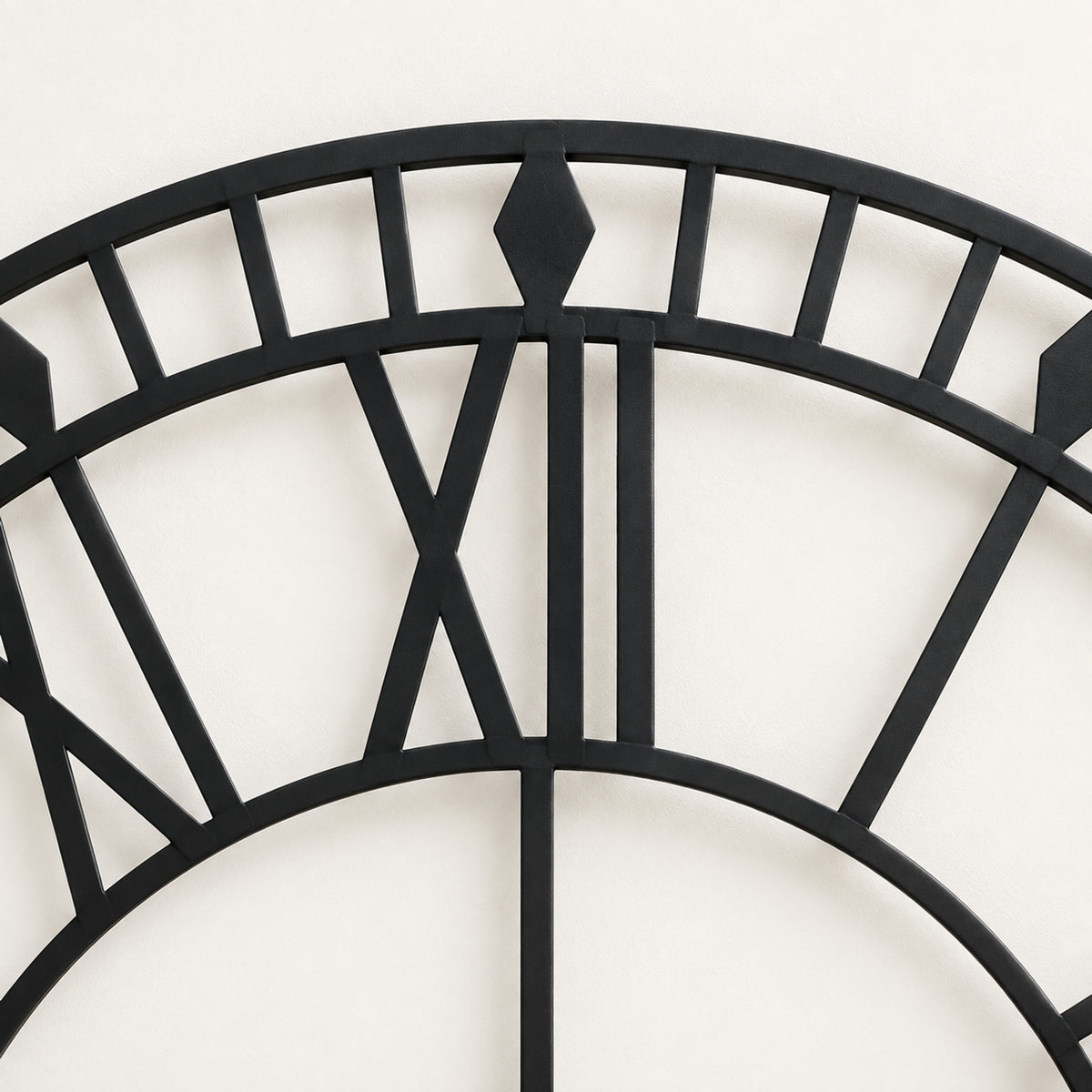 Large Black Skeleton Wall Clock – 88cm Statement Piece for Any Room - detail