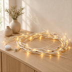 LED Branch Garland Lights – 72-In Battery-Powered Holiday Decor - in room