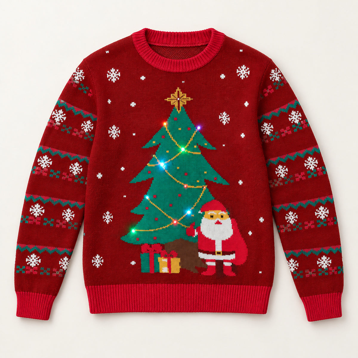 Light Up Christmas Sweater – LED Glow Knit, Womens Holiday Pullover