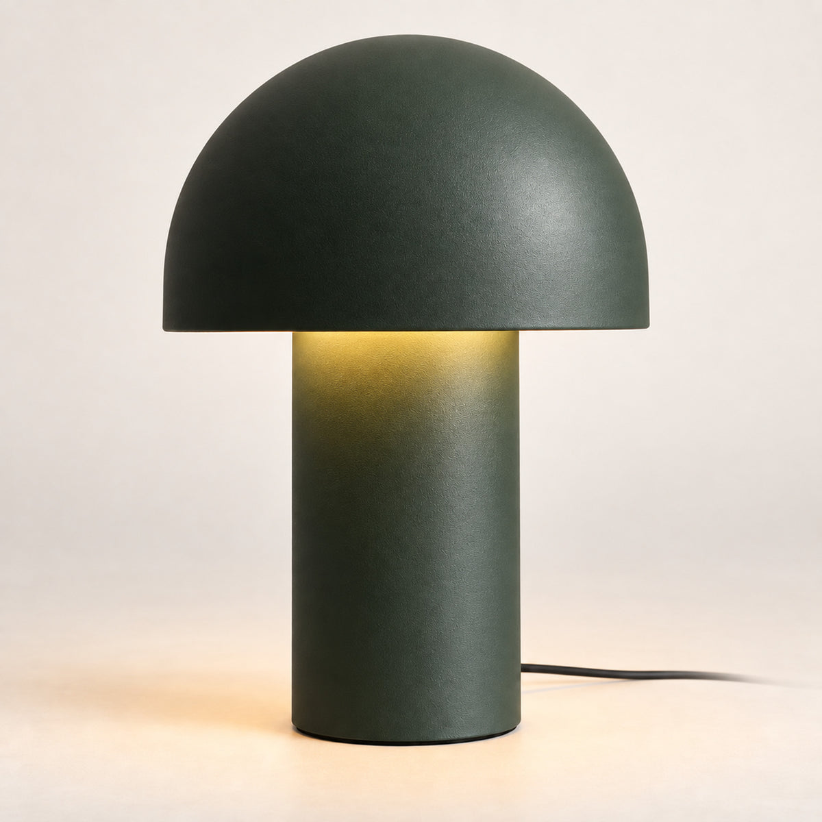 Mushroom Table Lamp – Wrought Iron Dome, Bedside Reading Light - Green