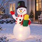 Outdoor Inflatable Christmas Snowman – 5-Ft LED, 60-Second Setup - in room