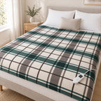 Plush Heated Blanket – Intelligent Heat Modes, 3 Sizes for Sofa or Bed - in room