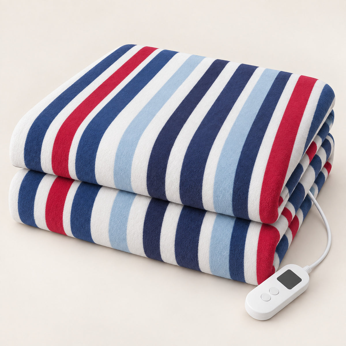 Plush Heated Blanket – Intelligent Heat Modes, 3 Sizes for Sofa or Bed - Blue