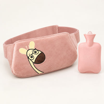 Plush Hot Water Bottle Belt – 120cm Adjustable Strap, Cozy Warmth