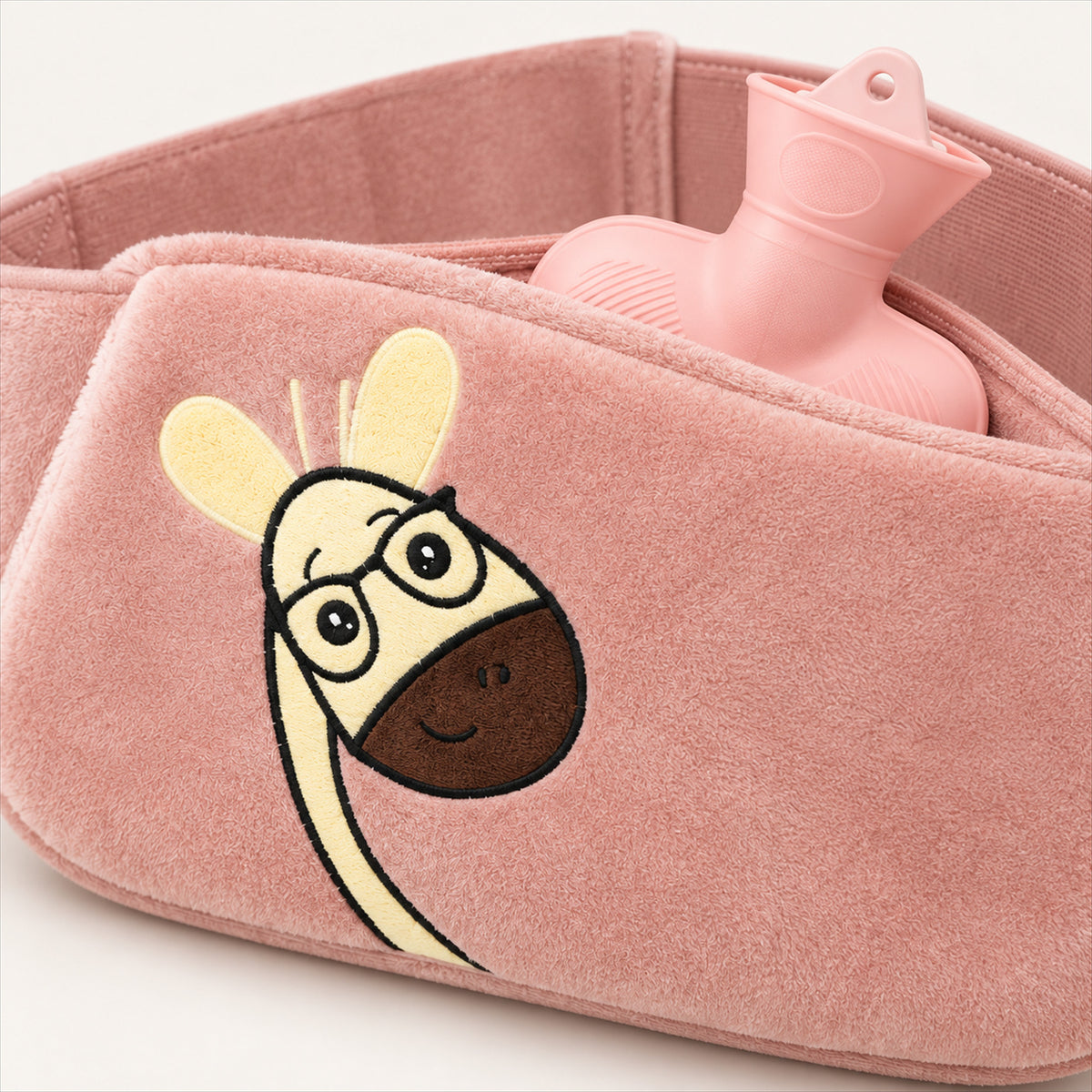 Plush Hot Water Bottle Belt – 120cm Adjustable Strap, Cozy Warmth - detail