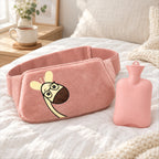 Plush Hot Water Bottle Belt – 120cm Adjustable Strap, Cozy Warmth - in room