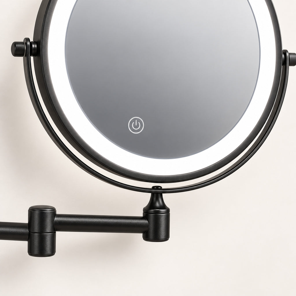 Rechargeable LED Magnifying Mirror, 3X Zoom, USB-C Vanity Light - detail