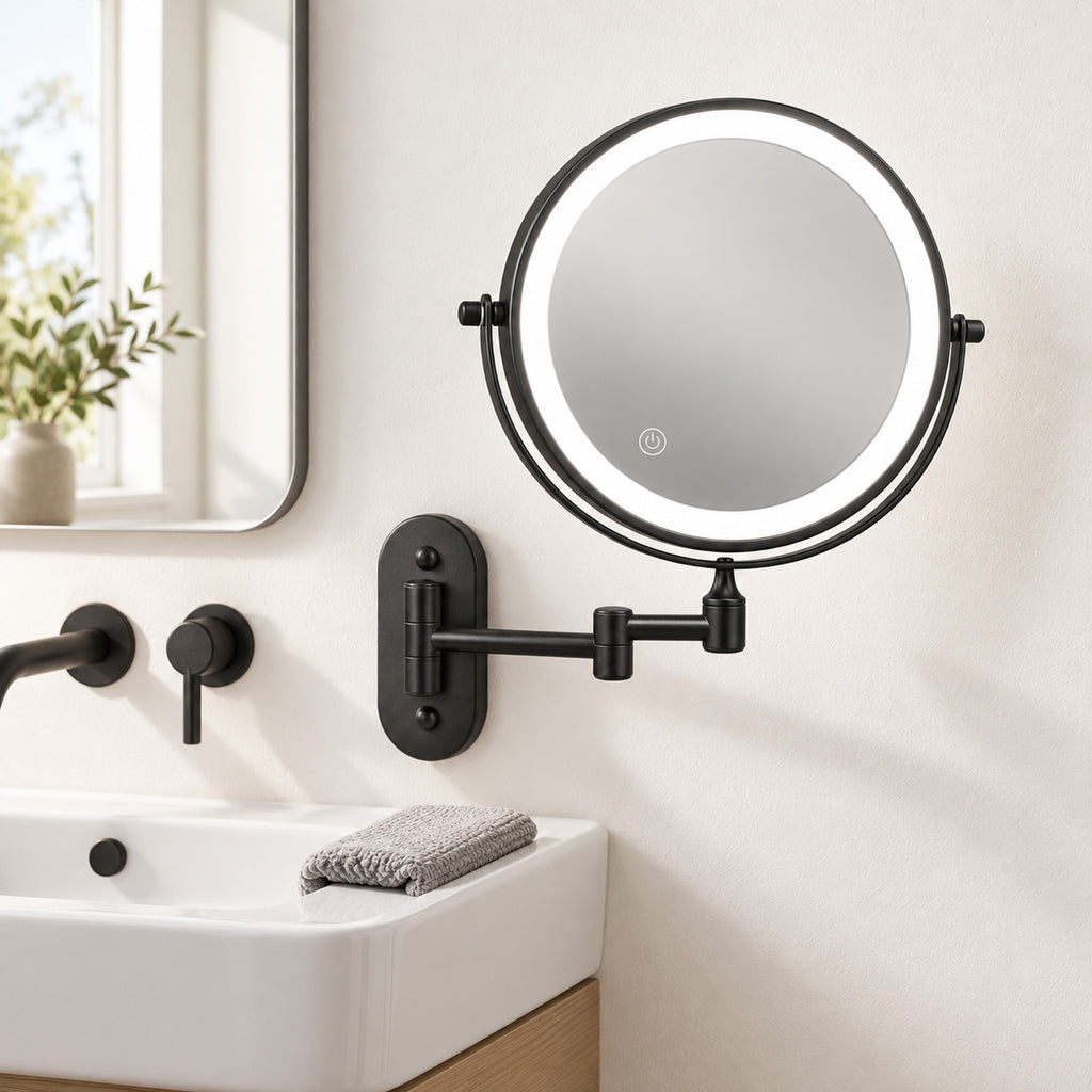 Rechargeable LED Magnifying Mirror, 3X Zoom, USB-C Vanity Light - in room