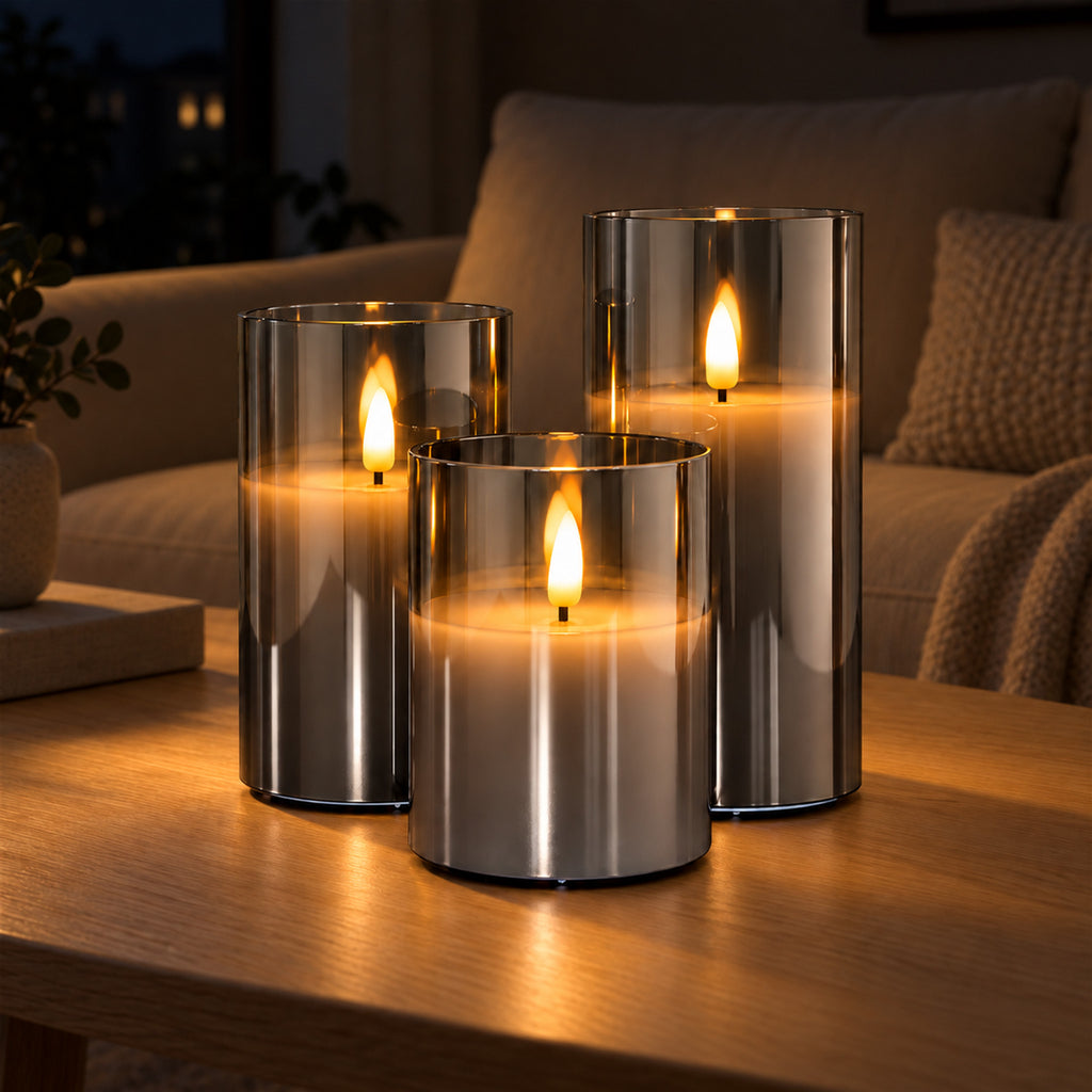Remote Control LED Candles – Flameless Ambient Lighting for Home Decor - in use
