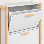 Slim Shoe Cabinet with Doors, 31.5" Tall, Entryway Storage - detail
