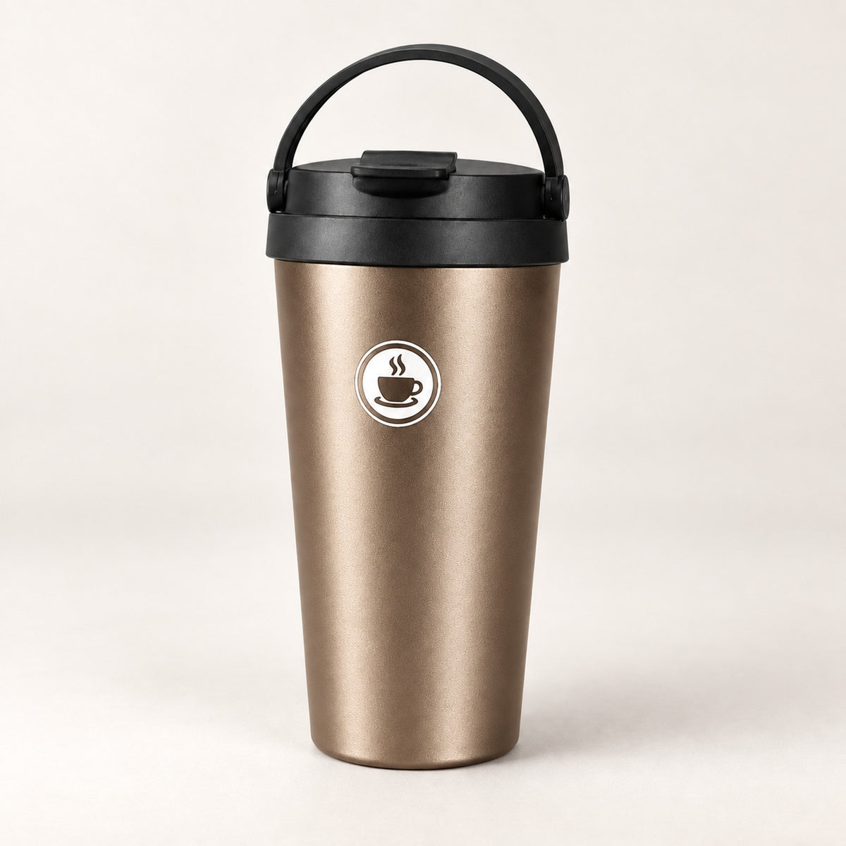 Stainless Steel Travel Coffee Mug – 500ml, Leakproof for Commuters - Bronze
