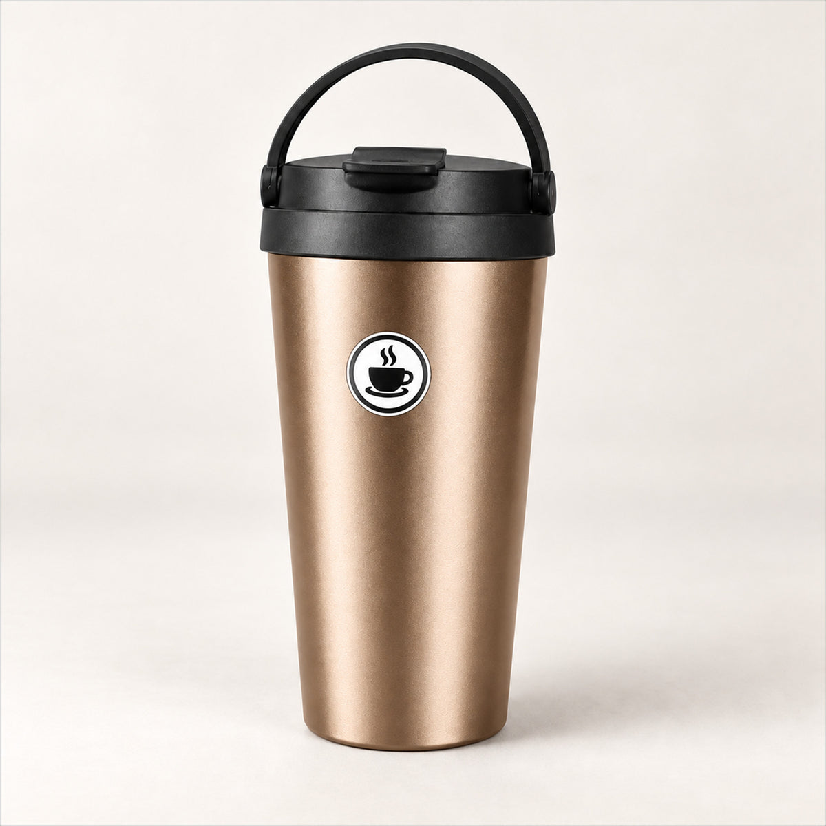 Stainless Steel Travel Coffee Mug – 500ml, Leakproof for Commuters - Gold
