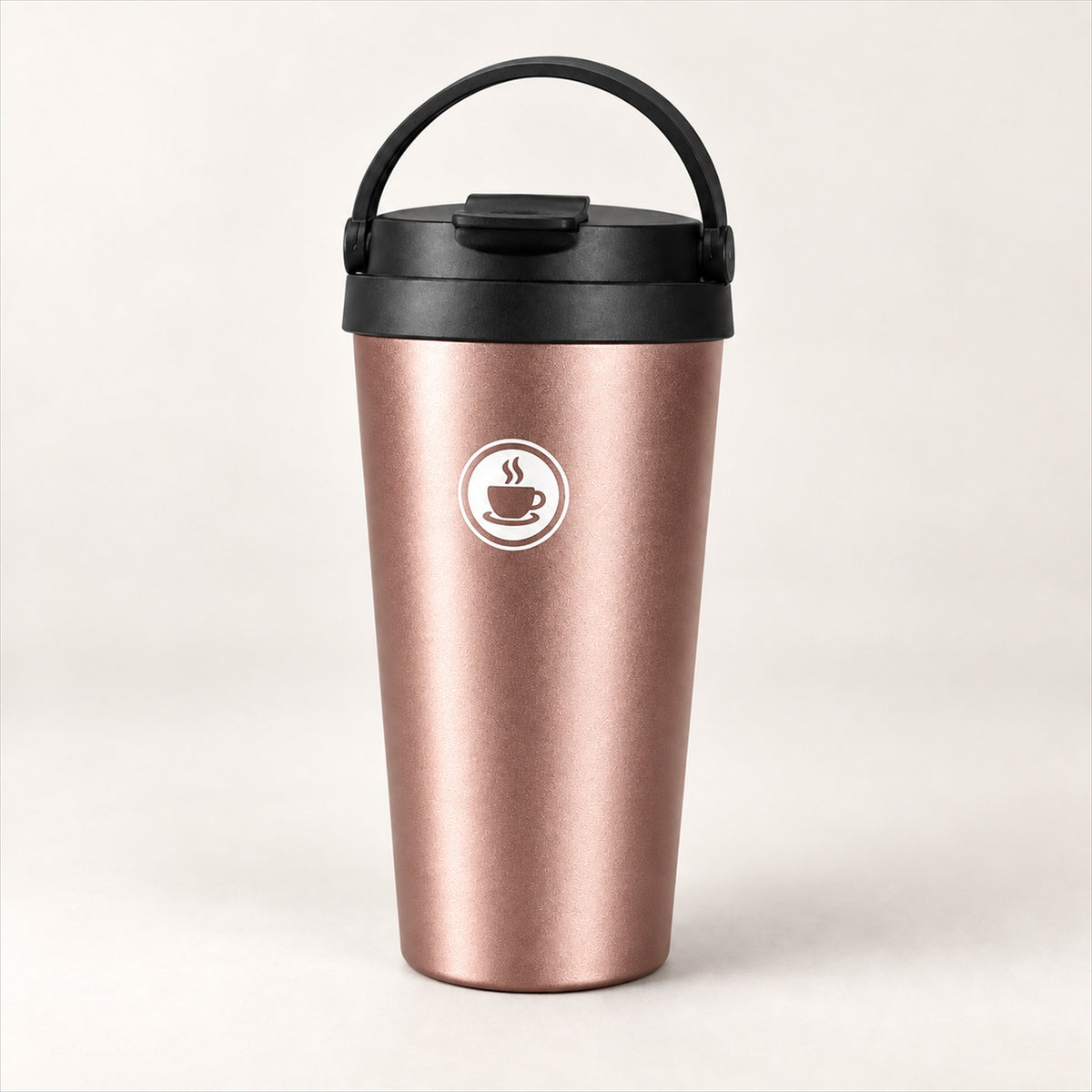Stainless Steel Travel Coffee Mug – 500ml, Leakproof for Commuters - Rosegold